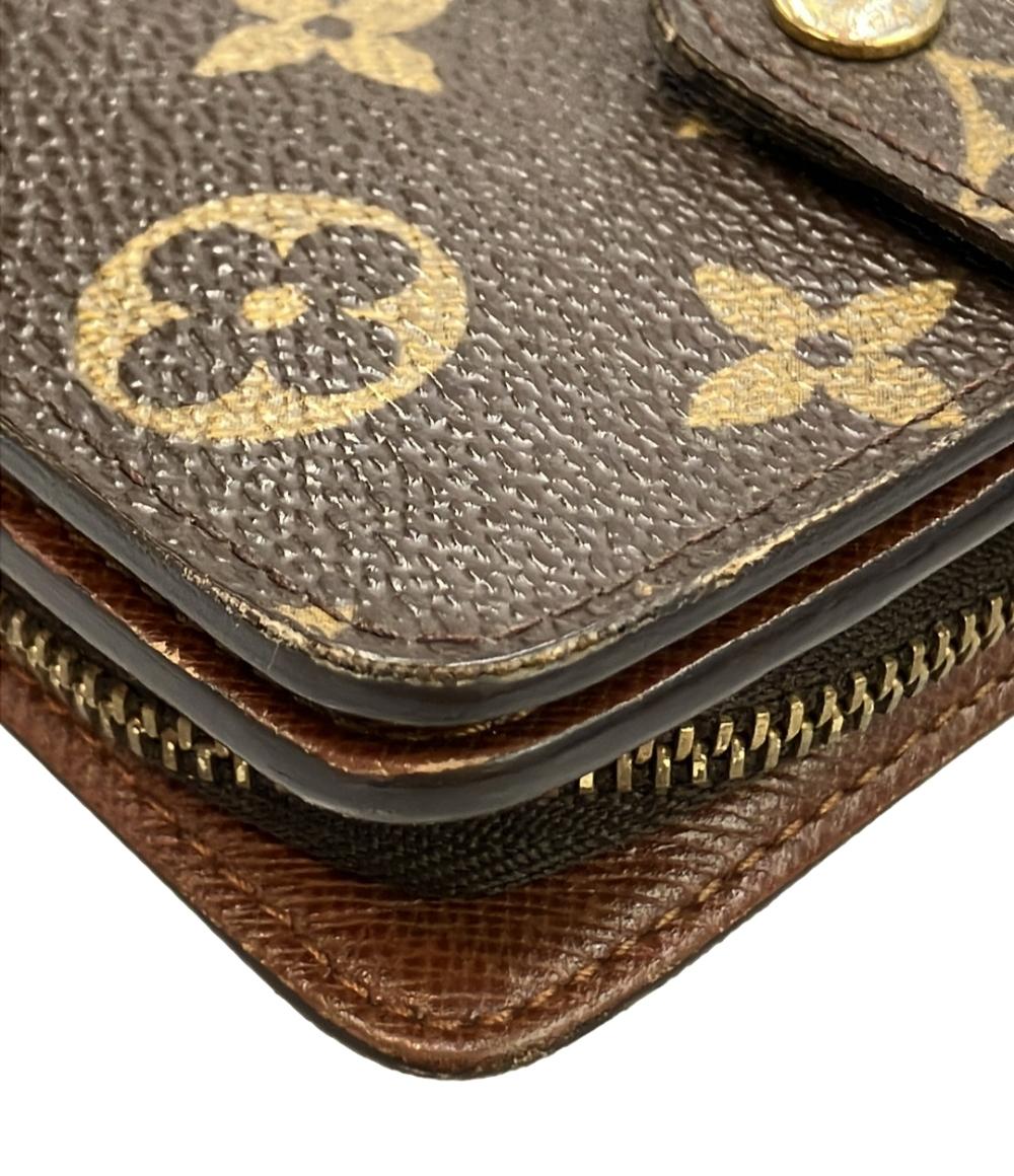 LOUIS VUITTON 二つ折り財布 コンパクト ジップ モノグラム M61667 レディース メンズ ルイ・ヴィトン