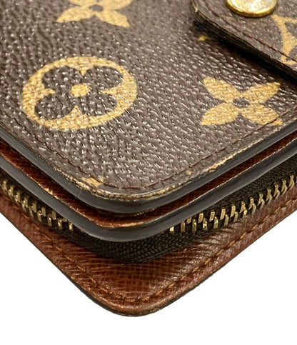 LOUIS VUITTON 二つ折り財布 コンパクト ジップ モノグラム M61667 レディース メンズ ルイ・ヴィトン