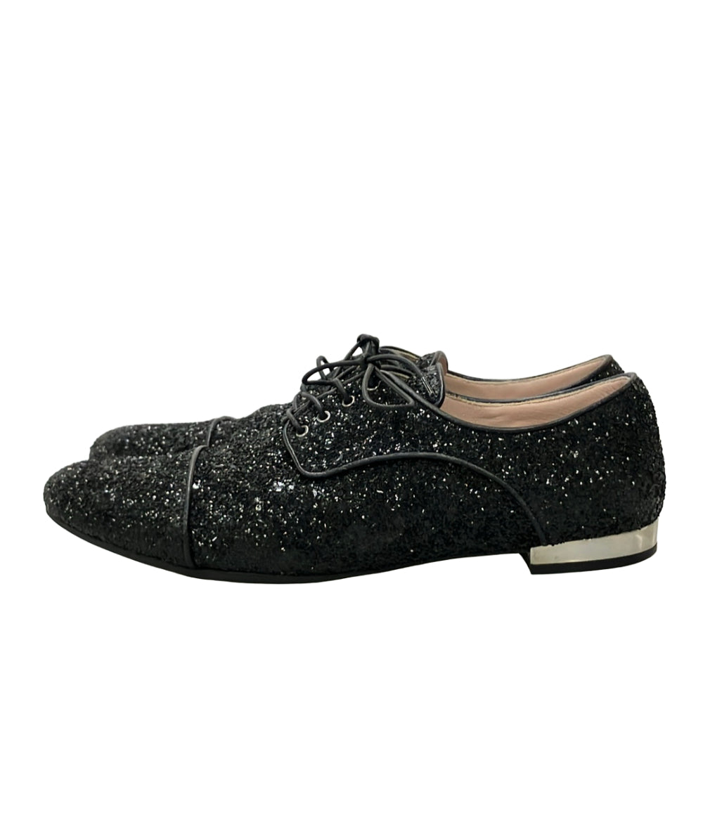 Miu Miu グリッター レースアップシューズ レディース SIZE 37 (23.5cm) ミュウ ミュウ