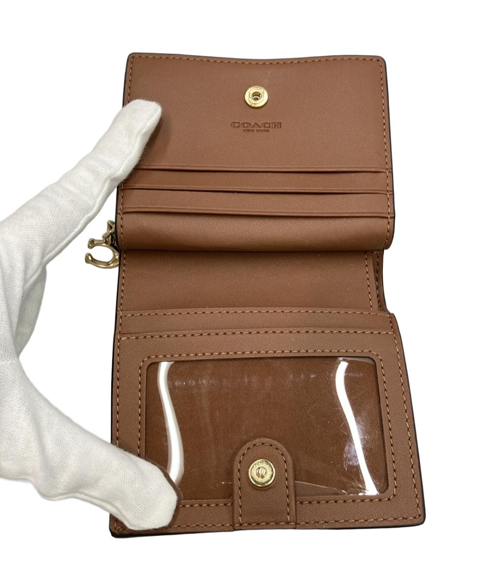 美品 COACH 二つ折り財布 シグネチャー C3309 レディース コーチ
