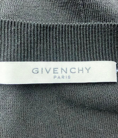 ジバンシィ シルクウール切り替えVネックニットセーター 薄手 レディース SIZE M GIVENCHY