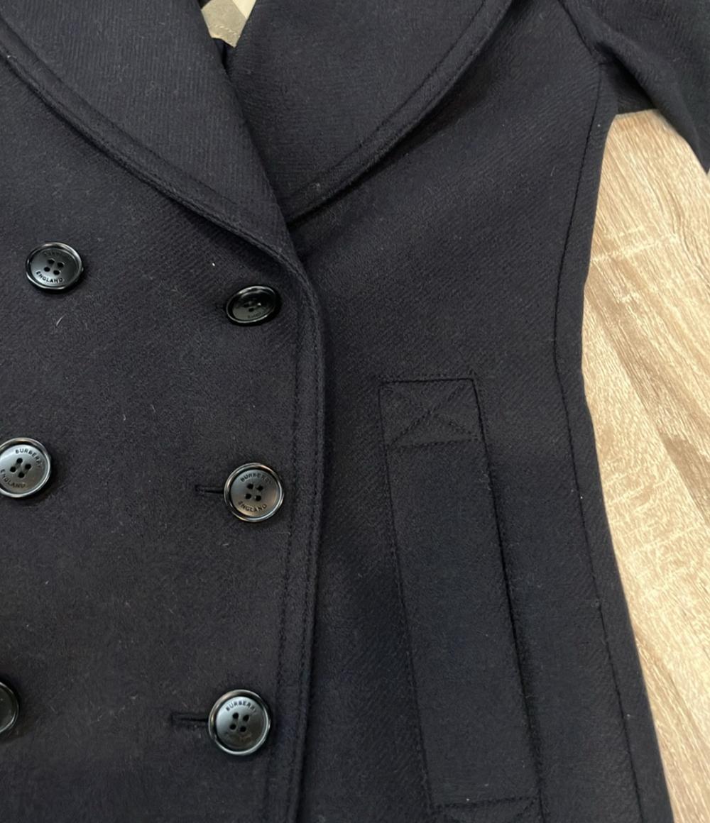 BURBERRY LONDON ピーコート ダブルブレスト 裏地バーバリーチェック ミドル丈 レディース SIZE 38 (S) バーバリーロンドン