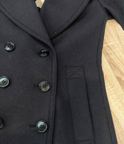 BURBERRY LONDON ピーコート ダブルブレスト 裏地バーバリーチェック ミドル丈 レディース SIZE 38 (S) バーバリーロンドン