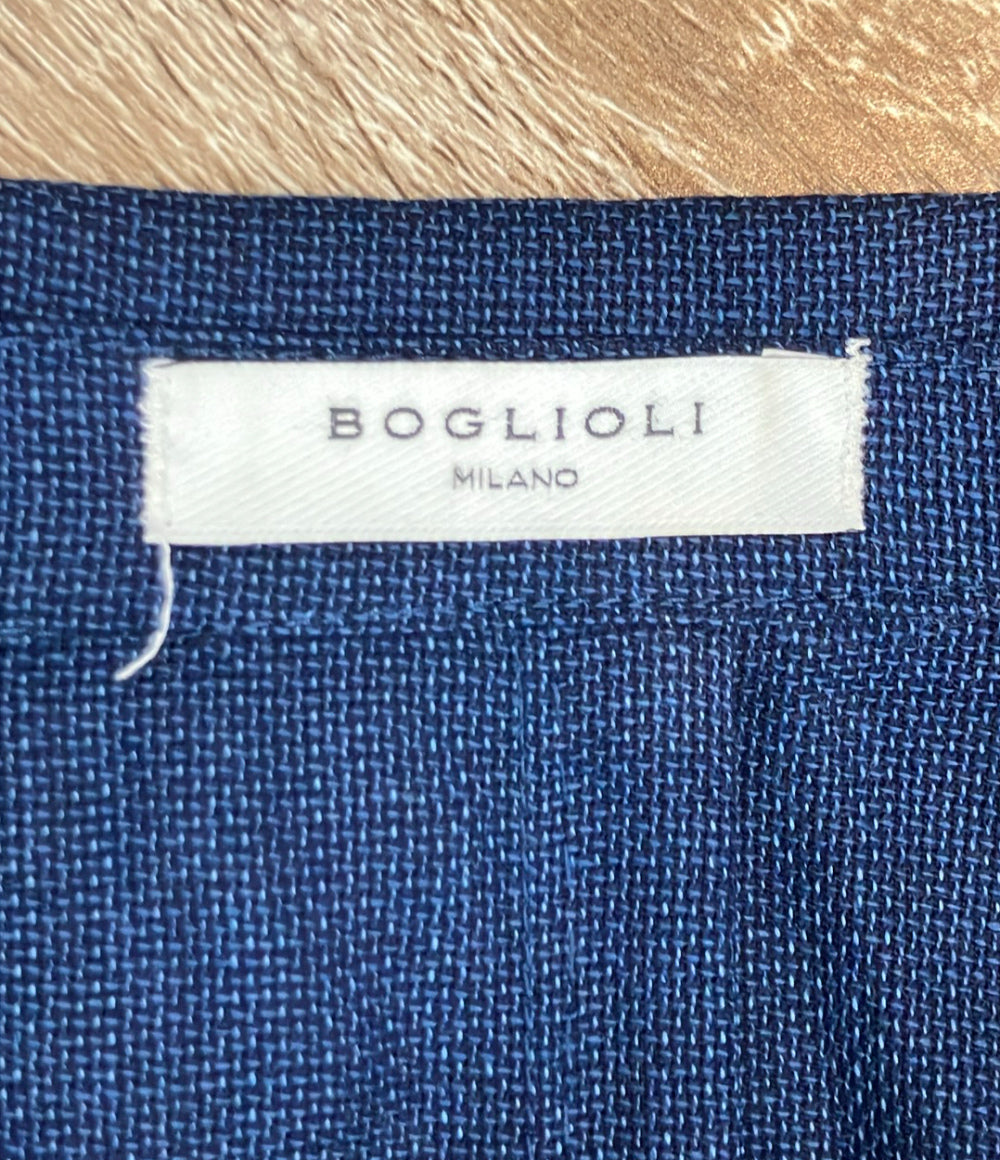 BOGLIOLI テーラードジャケット ネイビー リネン N2902E メンズ SIZE 46 (M) ボリオリ