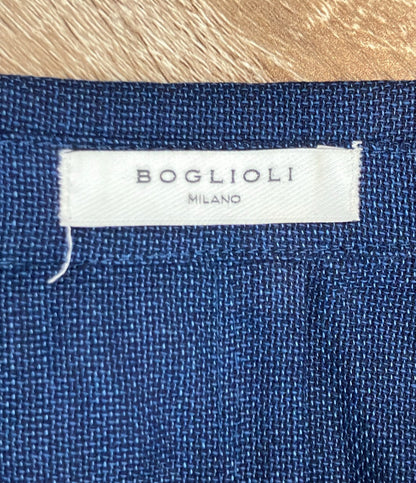 BOGLIOLI テーラードジャケット ネイビー リネン N2902E メンズ SIZE 46 (M) ボリオリ