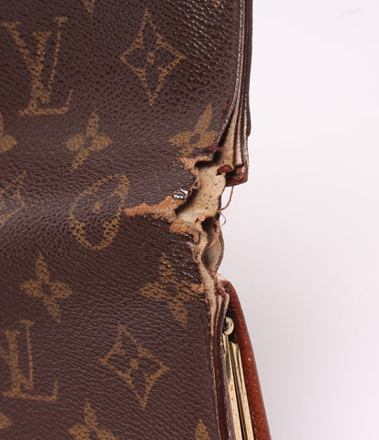 訳あり LOUIS VUITTON 二つ折り財布 がま口 ポルトフォイユ ヴィエノワ モノグラム M61673 レディース ルイ・ヴィトン