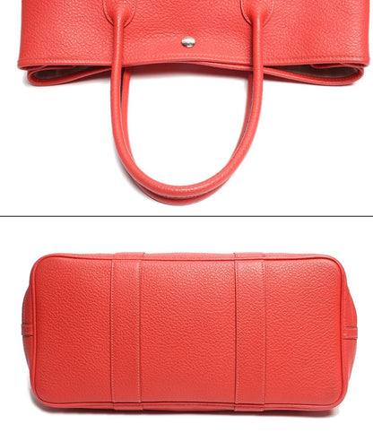 エルメス レザートートバッグ T刻印 シルバー金具 ガーデンパーティPM ネゴンダ ルージュトマト レディース HERMES