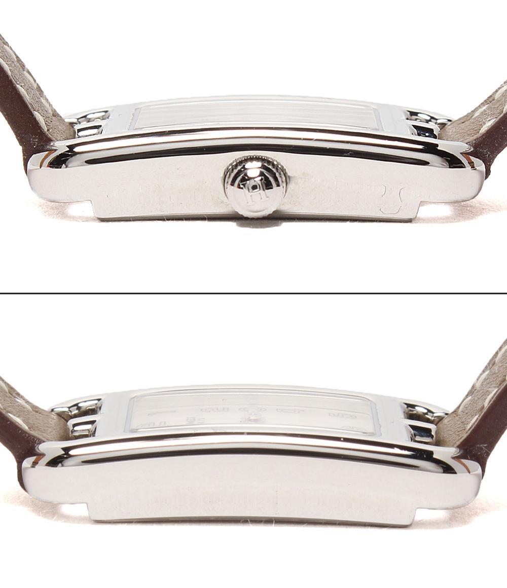 HERMES 腕時計 シルバー金具 B刻印 ナンタケット クオーツ ホワイト NA2.110 レディース エルメス