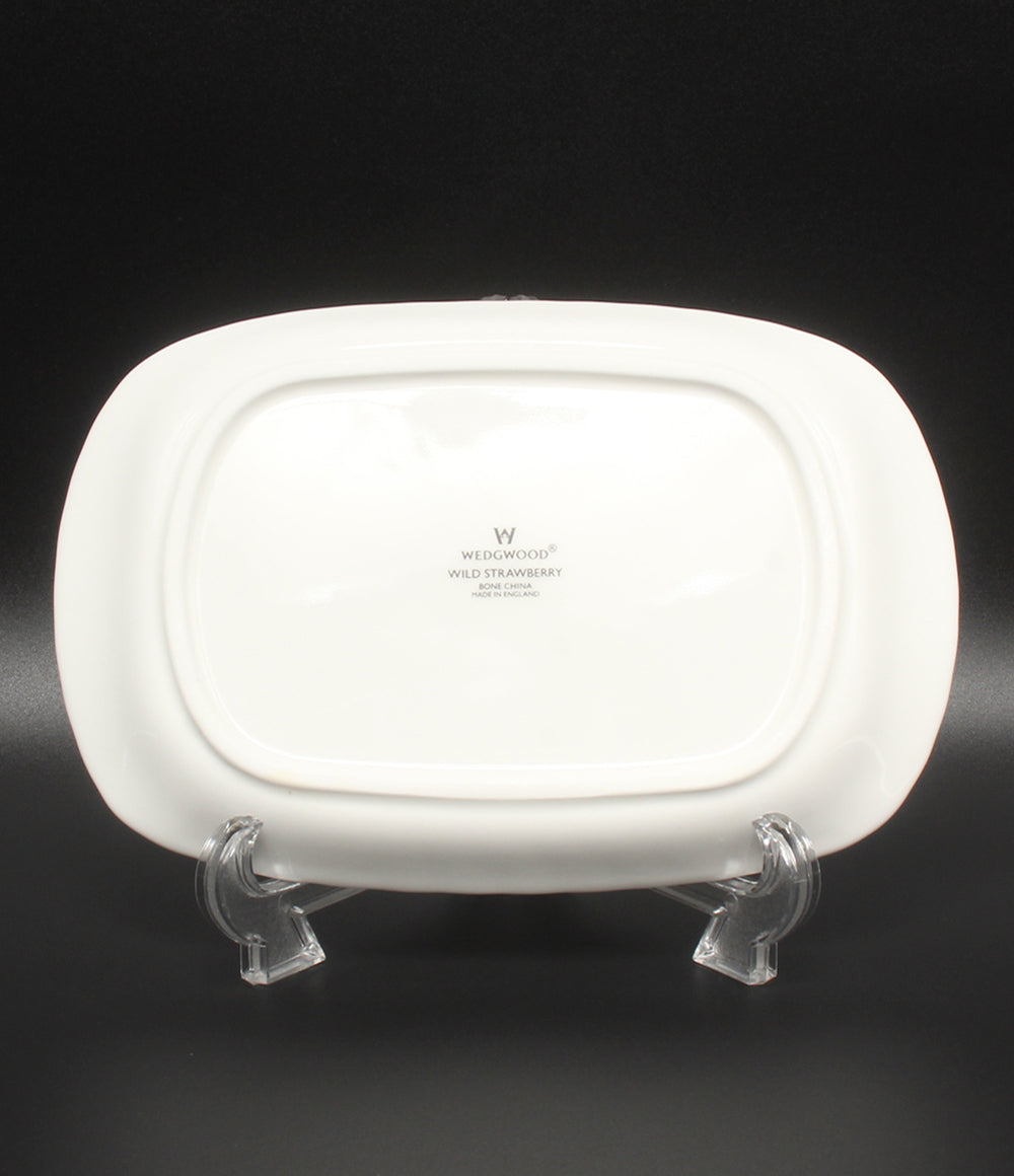 美品 WEDGWOOD スパイラルトレイ スクエア 皿 21cm ワイルドストロベリー ウエッジウッド