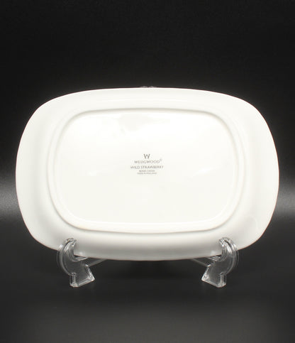 美品 WEDGWOOD スパイラルトレイ スクエア 皿 21cm ワイルドストロベリー ウエッジウッド
