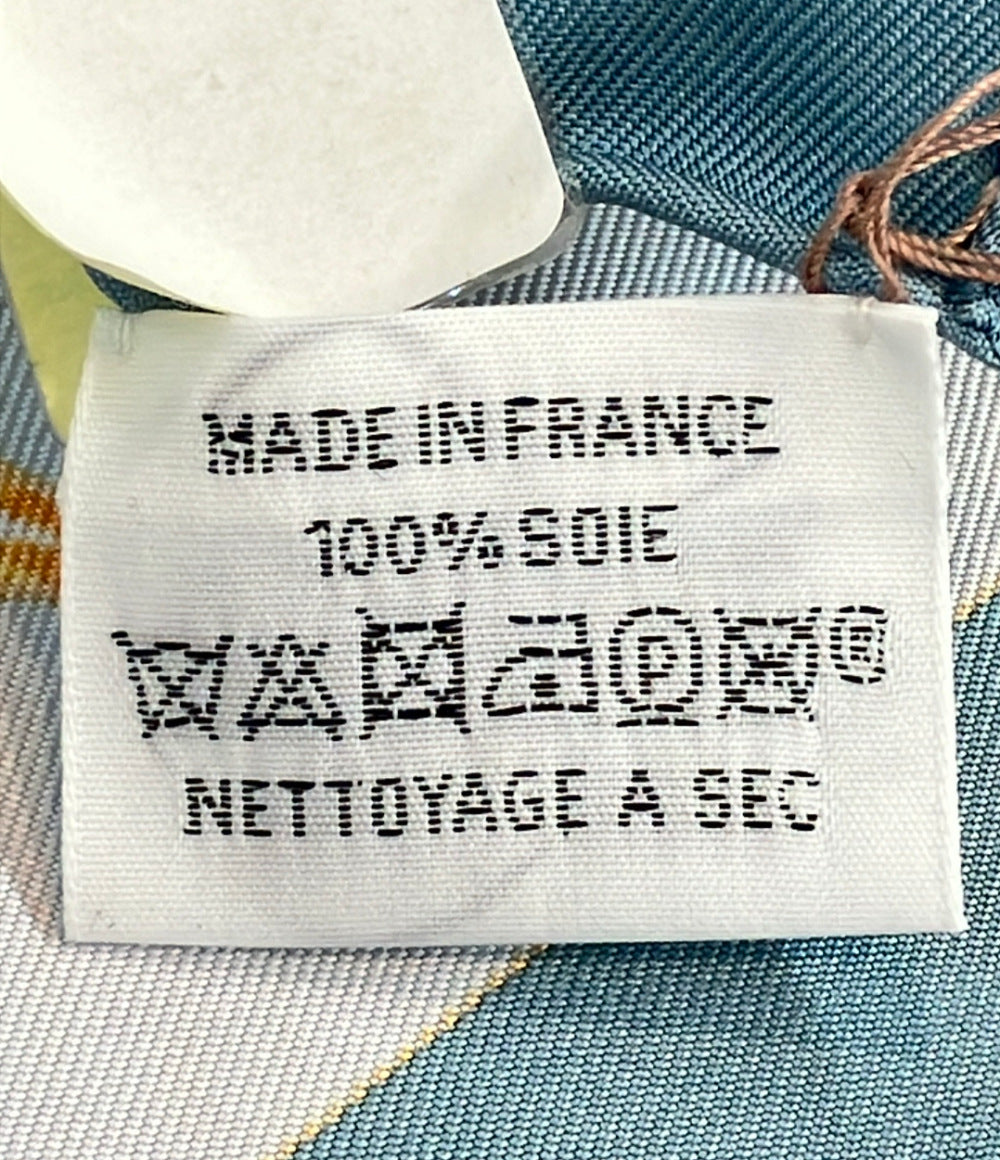 美品 HERMES スカーフ カレ90 シルク100% ブロメリアの目録 レディース エルメス