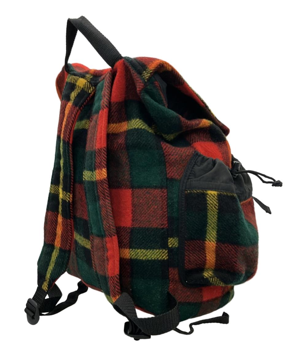 ジョンソンウーレンミルズ リュック ウールデイパック クレイジーチェック柄 メンズ Johnson Woolen Mills