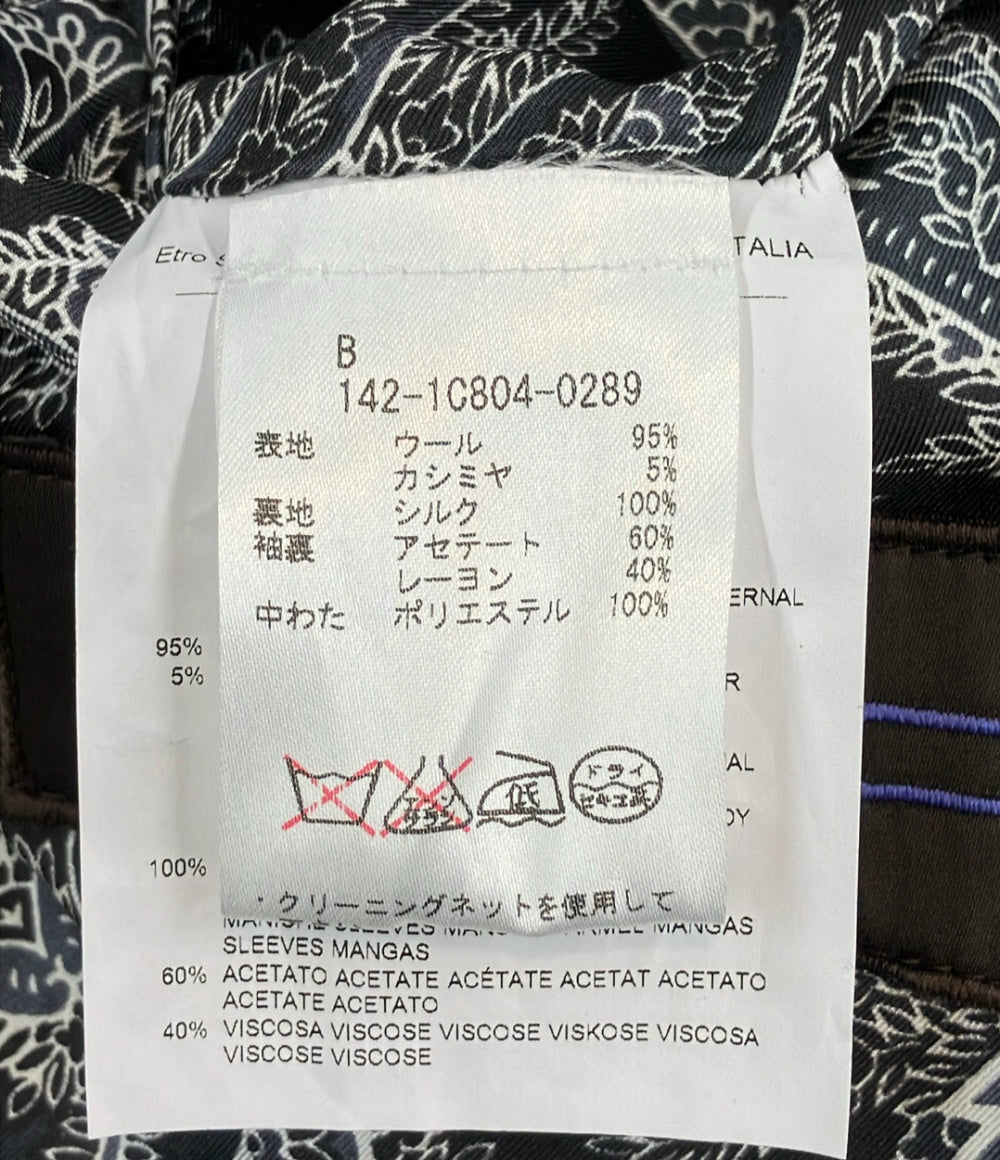 美品 ETRO ギンガムチェックチェスターコート メンズ SIZE 46 (M) エトロ
