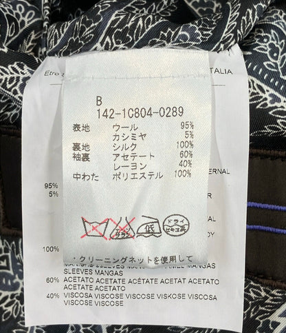美品 ETRO ギンガムチェックチェスターコート メンズ SIZE 46 (M) エトロ