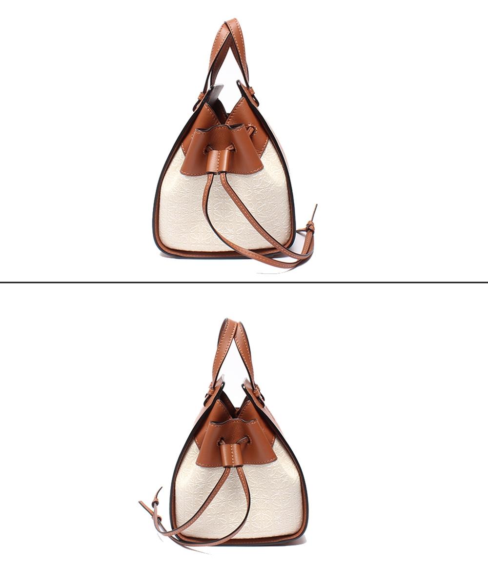 美品 ロエベ 2way ハンドバッグ ショルダーバッグ 斜め掛け ハンモック ドローストリングバッグ ミニ レディース LOEWE