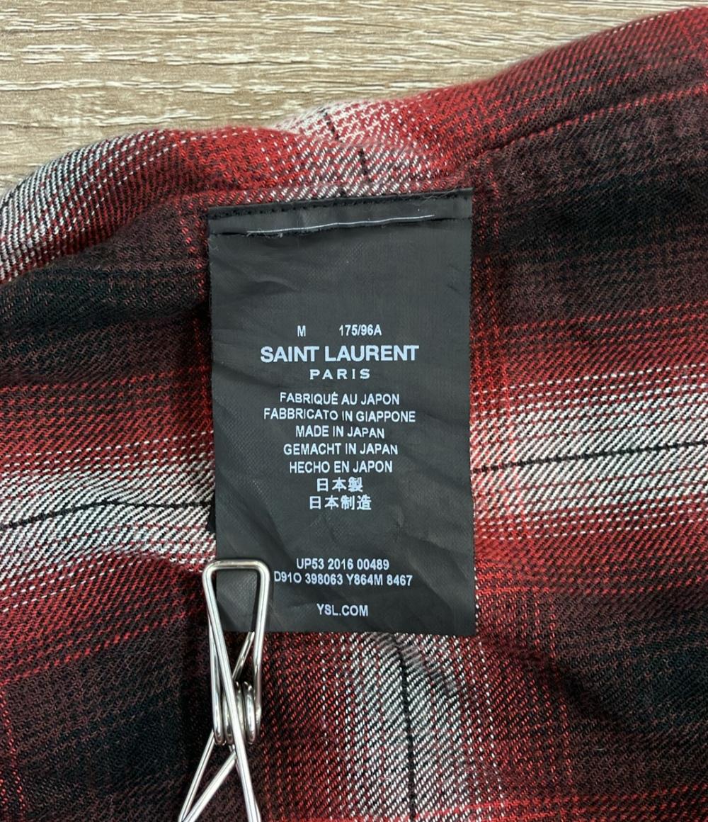 サンローラン 15AW レギュラーカラーチェックシャツ 398063 メンズ SIZE M SAINT LAURENT
