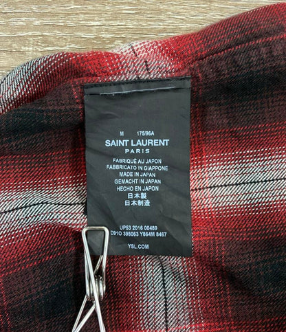 サンローラン 15AW レギュラーカラーチェックシャツ 398063 メンズ SIZE M SAINT LAURENT