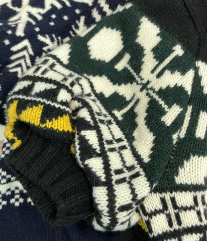 Sacai パッチワーク ショートスリーブセーター 24-07433 レディース SIZE 1 サカイ