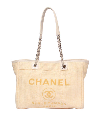 CHANEL チェーントートバッグ ショルダーバッグ 肩掛け シルバー金具 17番台 ドーヴィル レディース シャネル