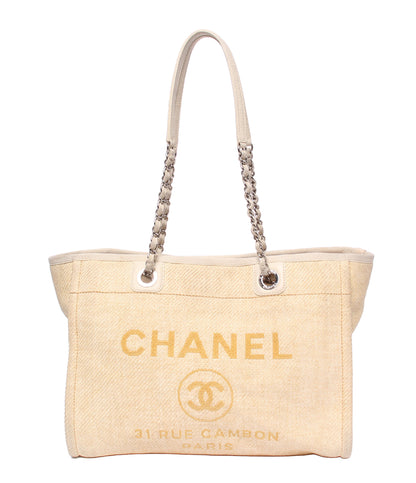 CHANEL チェーントートバッグ ショルダーバッグ 肩掛け シルバー金具 17番台 ドーヴィル レディース シャネル