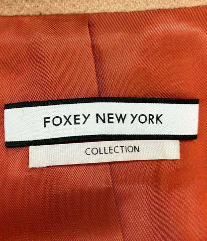 FOXEY NEW YORK COLLECTION ロングコート カシミヤ ダブルボタン キャメル  大きめの襟 フィット フレア 38940-MACFN102T レディース SIZE 40 (M)