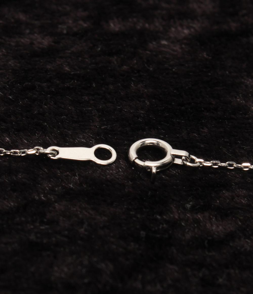 美品 ネックレス K18WG ダイヤ 0.09ct レディース