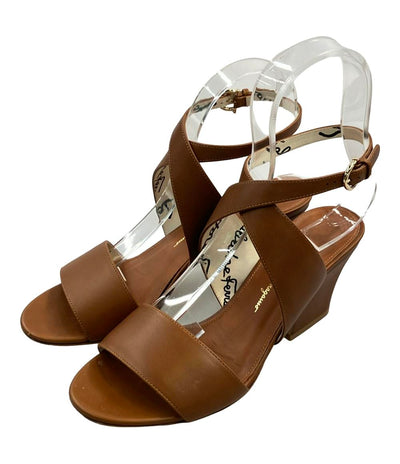 Salvatore Ferragamo レザーストラップサンダル レディース SIZE 7 1/2 (XL) サルヴァトーレフェラガモ