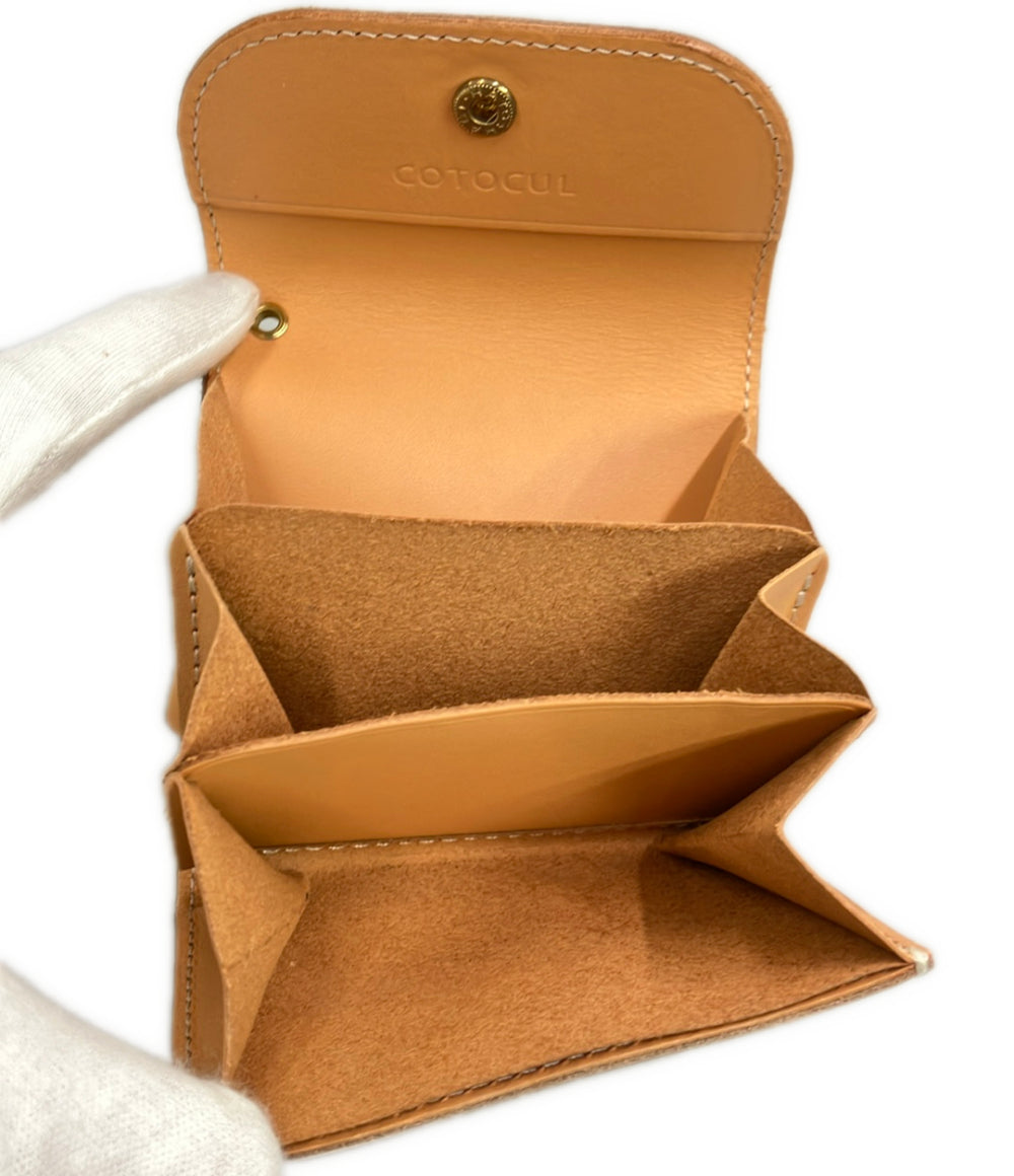 美品 COTOCUL 二つ折り財布 革 レディース コトカル