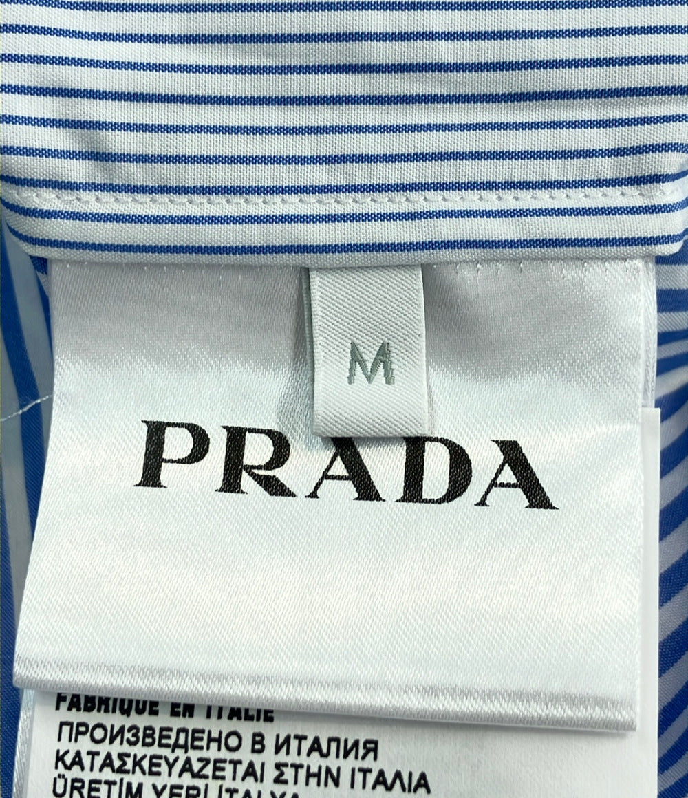 PRADA ストライプ ジップシャツ メンズ SIZE M プラダ
