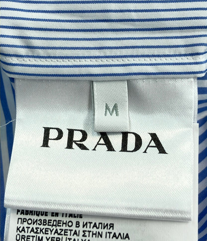 PRADA ストライプ ジップシャツ メンズ SIZE M プラダ