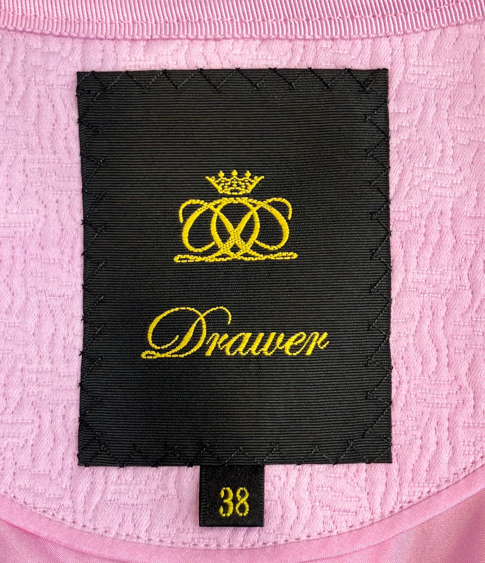 Drawer ノーカラージャケット 6522-299-0576 レディース SIZE 38 ドゥロワー