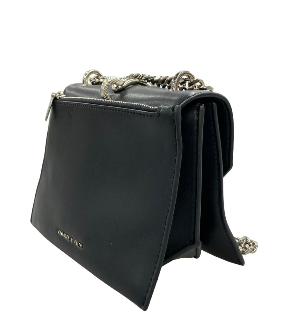 CHARLES&KEITH ショルダーバッグ クロスボディ 斜め掛け メタリックアクセント ターンロック レディース チャールズ＆キース