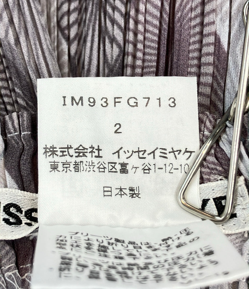 美品 ISSEY MIYAKE ダイヤモンドパターンプリーツスカート IM93FG713 レディース SIZE 2 (M) イッセイミヤケ