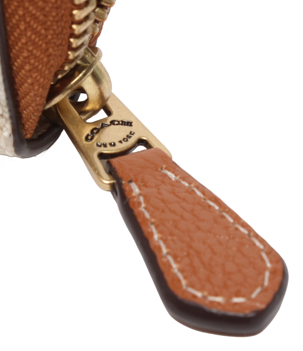 美品 COACH ラウンドファスナー長財布 コーチ