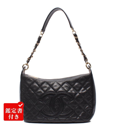 CHANEL チェーンショルダーバッグ ワンショルダー 肩掛け ゴールド金具 キャビアスキン マトラッセ A20993 レディース シャネル