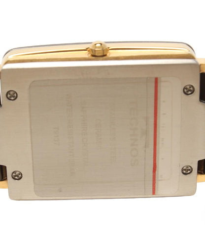 TECHNOS 腕時計 クオーツ ブラック T9137 メンズ テクノス