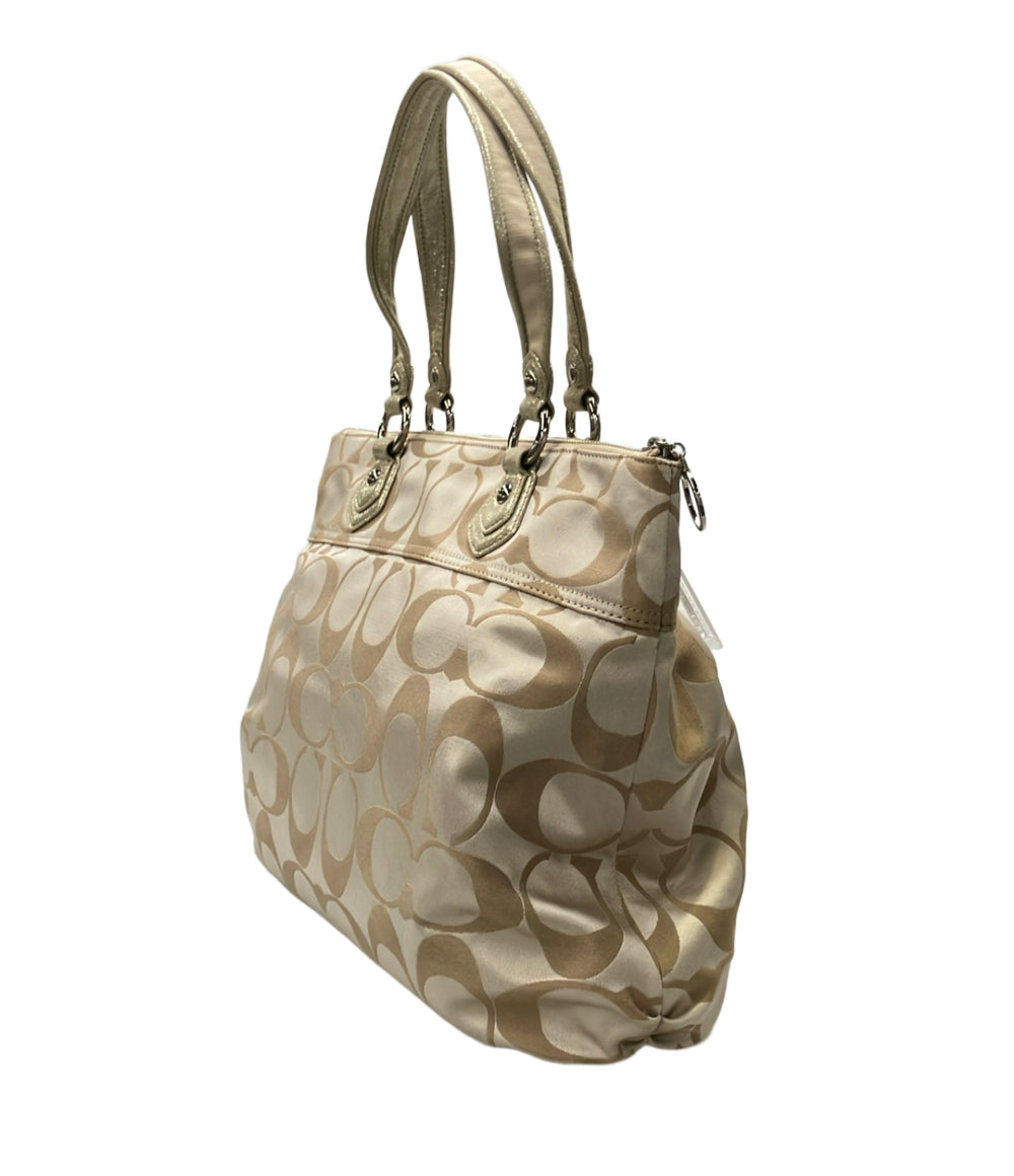 美品 COACH トートバッグ 肩掛け ポピー シグネチャー 18351 レディース コーチ