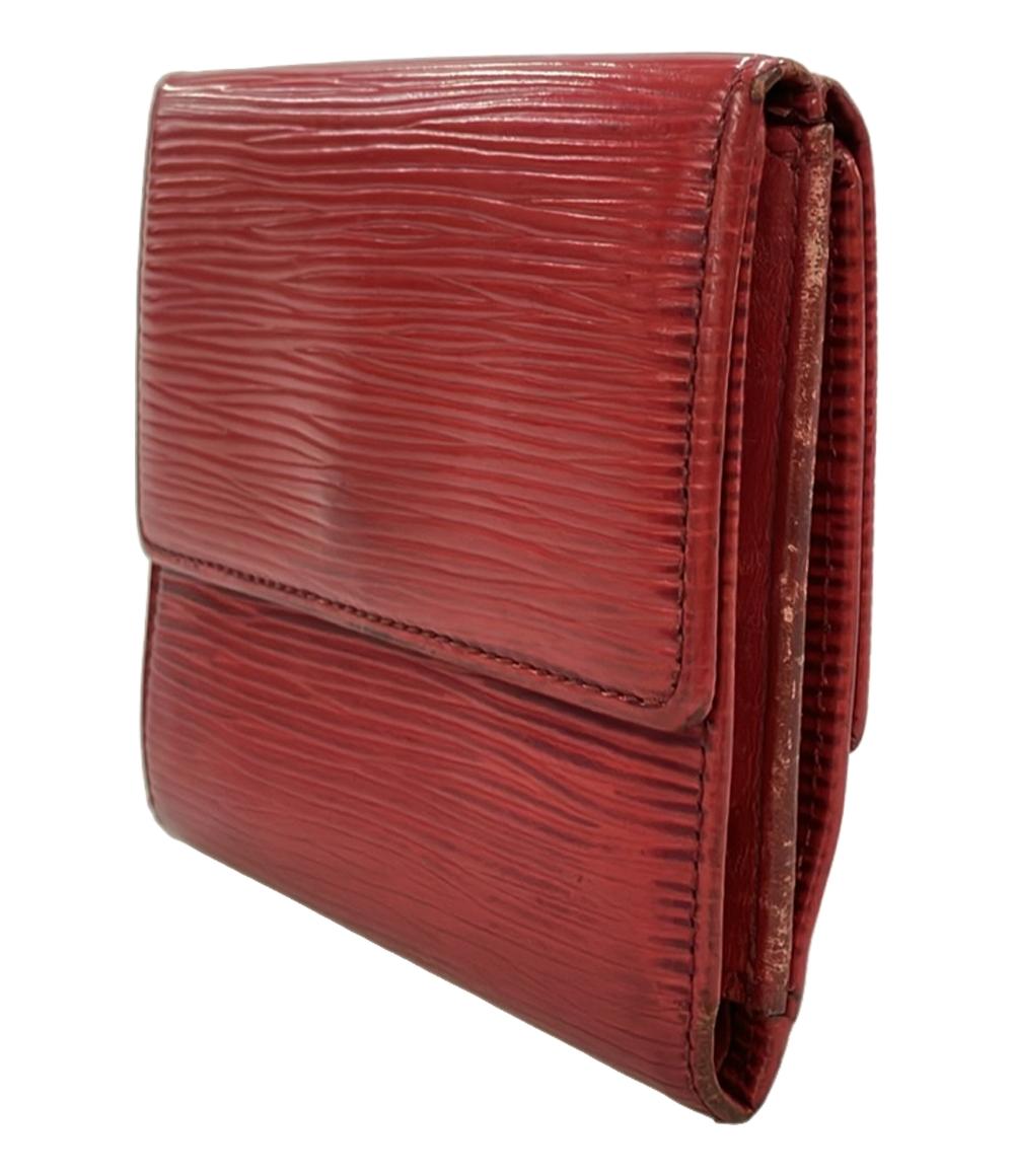 ルイ・ヴィトン ダブルホック 二つ折り財布 ポルトモネ ビエ カルトクレディ エピ M63487 レディース LOUIS VUITTON