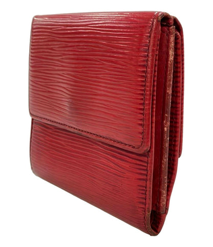 ルイ・ヴィトン ダブルホック 二つ折り財布 ポルトモネ ビエ カルトクレディ エピ M63487 レディース LOUIS VUITTON