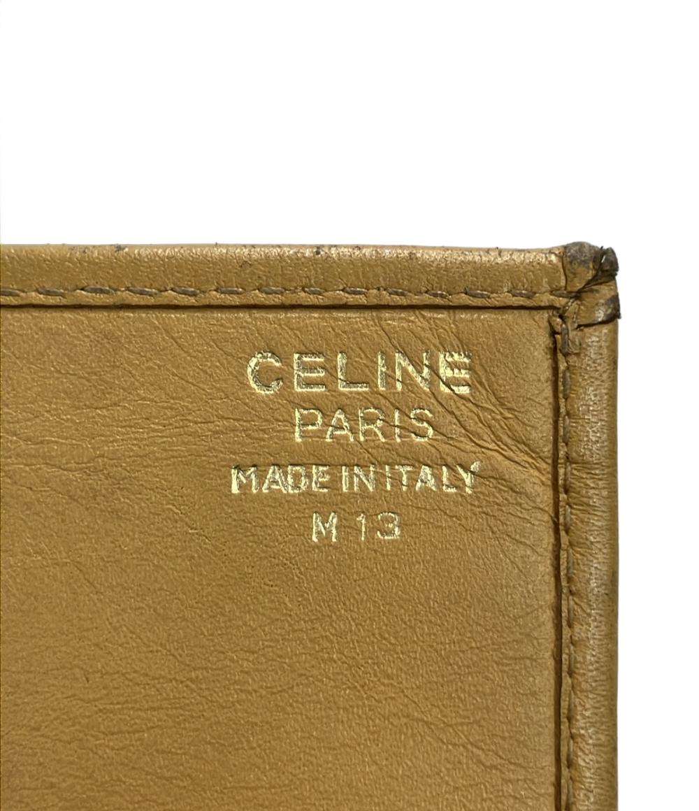 訳あり セリーヌ 二つ折り長財布 マカダム柄 レディース CELINE