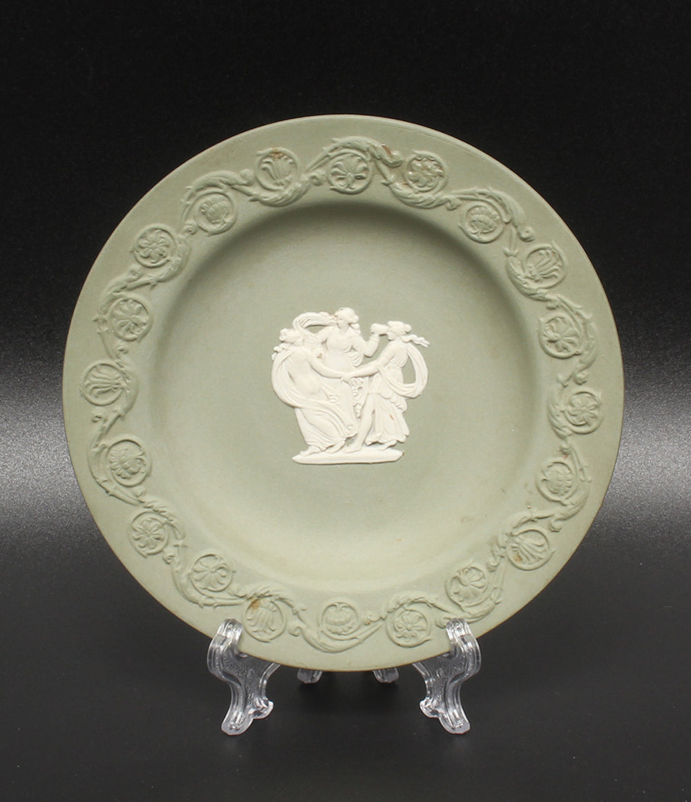 WEDGWOOD ピンディッシュ ラウンド トレイ 11cm ジャスパー セージグリーン ウエッジウッド
