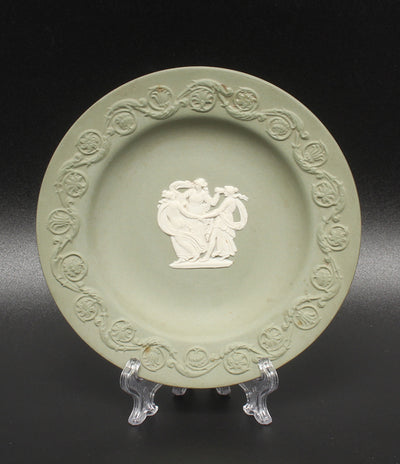 WEDGWOOD ピンディッシュ ラウンド トレイ 11cm ジャスパー セージグリーン ウエッジウッド