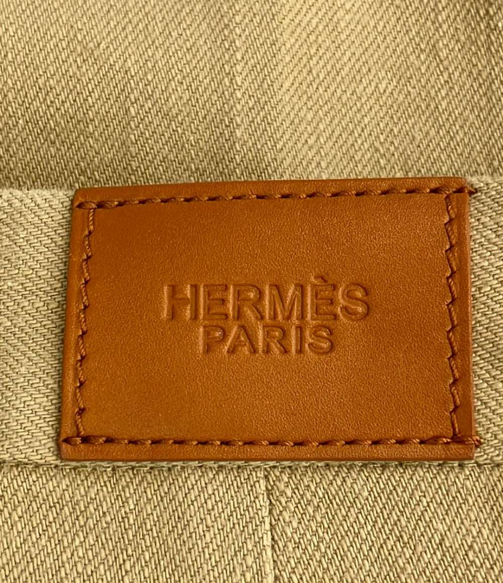 美品 HERMES タックデニムパンツ 07-7402 レディース SIZE 34 (XS) エルメス