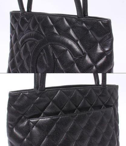 CHANEL トートバッグ ショルダーバッグ 肩掛け ゴールド金具 11番台 復刻トート キャビアスキン レディース シャネル