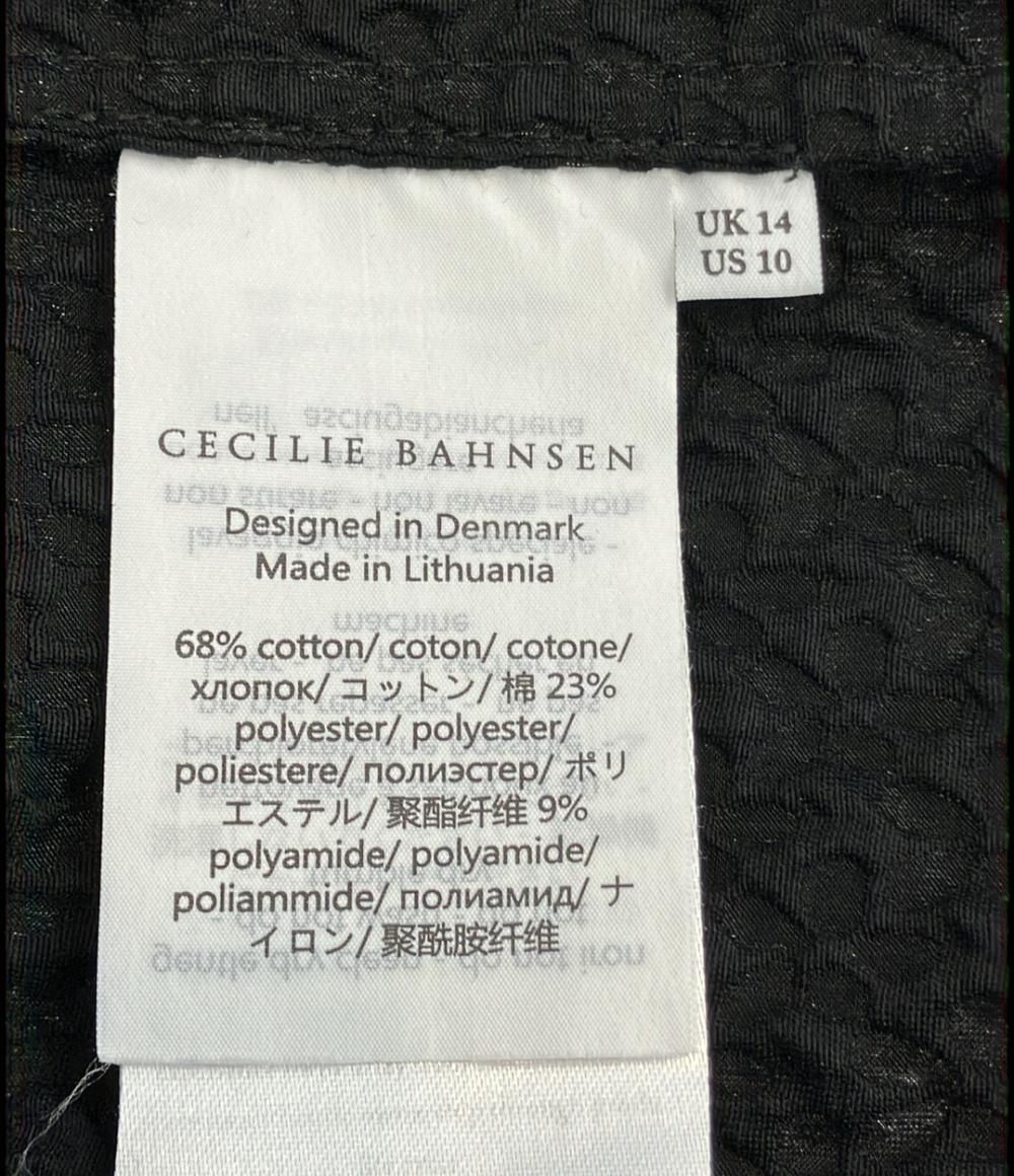 美品 セシリーバンセン パフスリーブフレアワンピース レディース SIZE 14 (L) CECILIE BAHNSEN