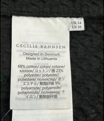 美品 セシリーバンセン パフスリーブフレアワンピース レディース SIZE 14 (L) CECILIE BAHNSEN