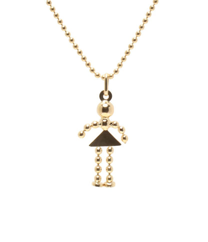 美品 ウノアエレ ネックレス K18 ドールモチーフ 人形モチーフ 女の子モチーフ レディース UNOAERRE