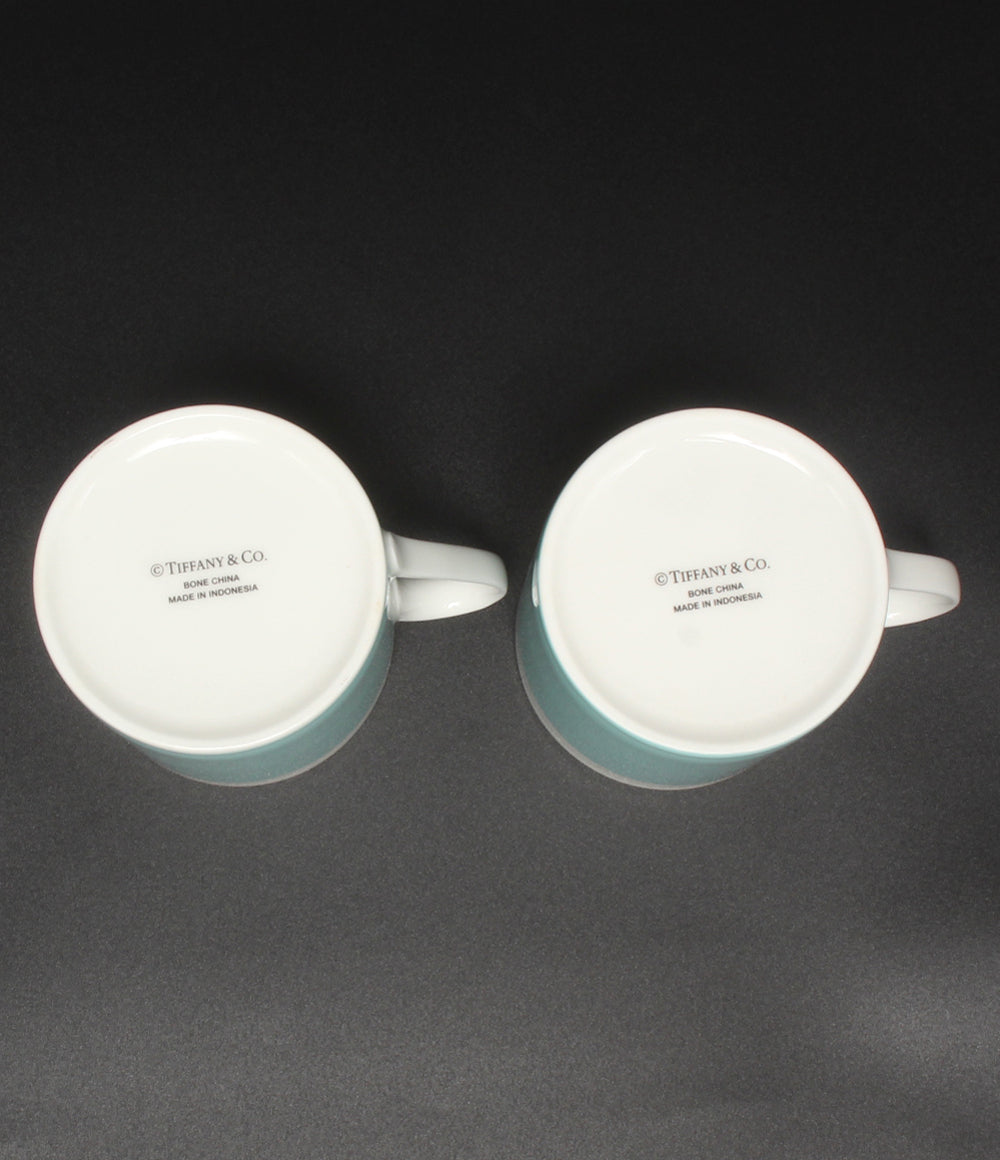 TIFFANY&Co. マグカップ 2点セット ペア カラーブロック ティファニー