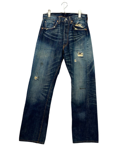 Levi's デニムパンツ LVC 大戦モデル ダメージ  ペンキ（アーキュエイトステッチ）加工 リペア跡 S501XX 44501 メンズ SIZE W32 (M) リーバイス