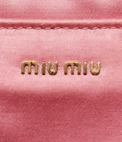 Miu Miu チェーンショルダーバッグ 肩掛け エンボスロゴ レディース ミュウ ミュウ